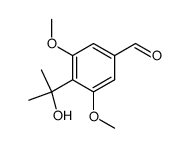 4-(1-hydroxy-1-methylethyl)-3,5-dimethoxybenzaldehyde结构式