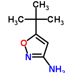 3-氨基-5-叔丁基异噁唑结构式