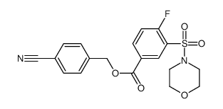(4-cyanophenyl)methyl 4-fluoro-3-morpholin-4-ylsulfonylbenzoate Structure
