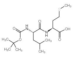 N-[[(2-甲基-2-丙基)氧基]羰基]-L-亮氨酰-L-蛋氨酸结构式