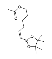 [(E)-6-(4,4,5,5-tetramethyl-1,3,2-dioxaborolan-2-yl)hex-5-enyl] acetate结构式