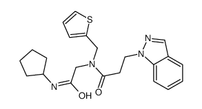 (9ci)-n-[2-(环戊基氨基)-2-氧代乙基]-n-(2-噻吩甲基)-1H-吲唑-1-丙酰胺结构式