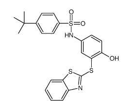 N-[3-(1,3-benzothiazol-2-ylsulfanyl)-4-hydroxyphenyl]-4-tert-butylbenzenesulfonamide Structure