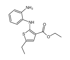 2-(2-amino-anilino)-5-ethyl-thiophene-3-carboxylic acid ethyl ester结构式