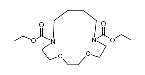 1,4-dioxa-7,12-diaza-cyclotetradecane-7,12-dicarboxylic acid diethyl ester结构式