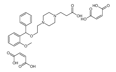 (E)-but-2-enedioic acid,3-[4-[2-[(2-methoxyphenyl)-phenylmethoxy]ethyl]piperazin-1-yl]propanoic acid结构式