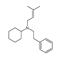 N-(3-methylbut-2-enyl)-N-(2-phenylethyl)cyclohexanamine结构式