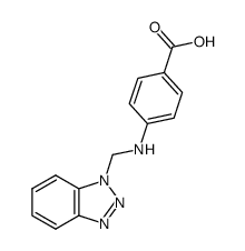 4-(benzotriazol-1-ylmethyl-amino)-benzoic acid结构式