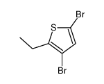 3,5-dibromo-2-ethylthiophene Structure