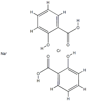 sodium bis[2-hydroxybenzoato(2-)-O1,O2]chromate(1-) Structure