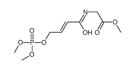 methyl 2-[[(E)-4-dimethoxyphosphoryloxybut-2-enoyl]amino]acetate结构式