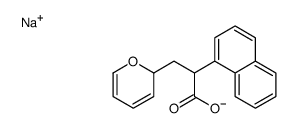 α-[(2H-Pyran-2-yl)methyl]-1-naphthaleneacetic acid sodium salt结构式