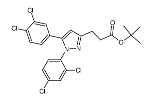 3-[5-(3,4-dichloro-phenyl)-1-(2,4-dichloro-phenyl)-1H-pyrazol-3-yl]-propionic acid tert-butyl ester Structure