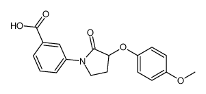 3-[3-(4-methoxyphenoxy)-2-oxopyrrolidin-1-yl]benzoic acid Structure