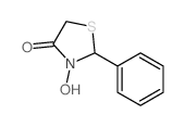 3-hydroxy-2-phenyl-thiazolidin-4-one结构式