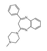 2-(4-methyl-1-piperazinyl)-4-phenyl-3H-1,5-benzodiazepine结构式