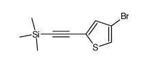 4-bromo-2-(trimethylsilylethynyl)thiophene结构式