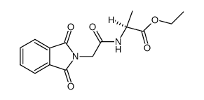 N-(N,N-phthaloyl-glycyl)-L-alanin-ethyl ester结构式