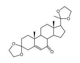 3,3,20,20-Bis-ethylendioxy-pregn-5-en-7-on Structure