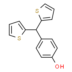 4-(DI-THIOPHEN-2-YL-METHYL)-PHENOL结构式
