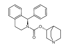 (1R)-(3R)-1-Azabicyclo[2.2.2]oct-3-yl 3,4-Dihydro-1-phenyl-2(1H)-isoquinoline carboxylate结构式