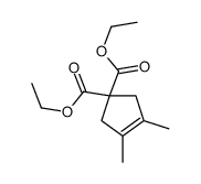 diethyl 3,4-dimethylcyclopent-3-ene-1,1-dicarboxylate结构式