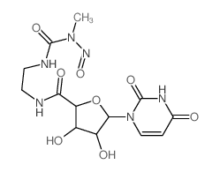 5-(2,4-dioxopyrimidin-1-yl)-3,4-dihydroxy-N-[2-[(methyl-nitroso-carbamoyl)amino]ethyl]oxolane-2-carboxamide结构式
