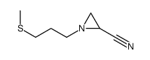1-(3-methylsulfanylpropyl)aziridine-2-carbonitrile结构式
