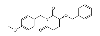 (S)-3-benzyloxy-1-(4-methoxybenzyl)-2,6-piperidinedione结构式