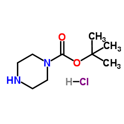 哌嗪-1-羧酸叔丁酯盐酸盐结构式