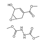 dimethyl hydrazine-1,2-dicarboxylate compound with methyl (1S,6R)-5-hydroxy-7-oxabicyclo[4.1.0]hept-3-ene-3-carboxylate (1:1)结构式