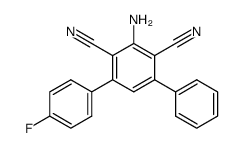 2-amino-4-(4-fluorophenyl)-6-phenylbenzene-1,3-dicarbonitrile Structure