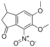 2,3-Dihydro-5,6-dimethoxy-3-methyl-7-nitro-1H-inden-1-one Structure