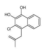 3-chloro-4-(2-methyl-2-propenyl)-1,2-naphthalenediol结构式