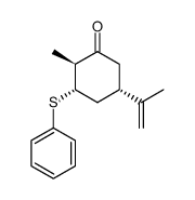 (2S,3S,5S)-5-isopropenyl-2-methyl-3-phenylsulfanylcyclohexanone结构式