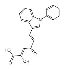 2-hydroxy-4-oxo-6-(1-phenylindol-3-yl)hexa-2,5-dienoic acid结构式