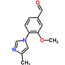 3-甲氧基-4-(4-甲基-1H-咪唑-1-基)苯甲醛结构式