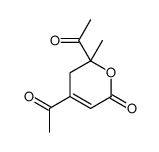 2,4-diacetyl-2-methyl-3H-pyran-6-one结构式