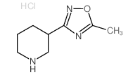 5-甲基-3-(哌啶-3-基)-1,2,4-恶二唑盐酸盐结构式
