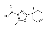 5-methyl-2-(1-methylcyclohex-3-en-1-yl)-1,3-oxazole-4-carboxylic acid Structure