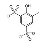 1,3-Benzenedisulfonyl dichloride, 4-hydroxy-5-methyl Structure