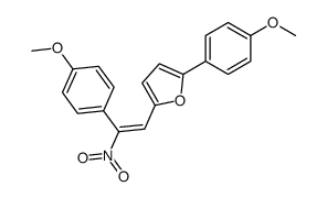 2-(4-methoxyphenyl)-5-[2-(4-methoxyphenyl)-2-nitroethenyl]furan结构式