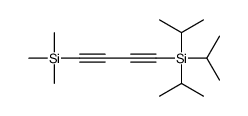 trimethyl-[4-tri(propan-2-yl)silylbuta-1,3-diynyl]silane Structure