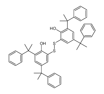 2-[[2-hydroxy-3,5-bis(2-phenylpropan-2-yl)phenyl]disulfanyl]-4,6-bis(2-phenylpropan-2-yl)phenol Structure