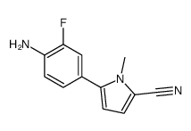 5-(4-amino-3-fluorophenyl)-1-methylpyrrole-2-carbonitrile Structure