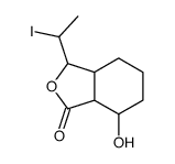7-hydroxy-3-(1-iodoethyl)-3a,4,5,6,7,7a-hexahydro-3H-2-benzofuran-1-one结构式