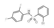 2-溴-N-(2,4-二氟苯基)苯磺酰胺结构式