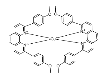 Cu(2,9-di(p-anisyl)-1,10-phenanthroline)2(1+) Structure