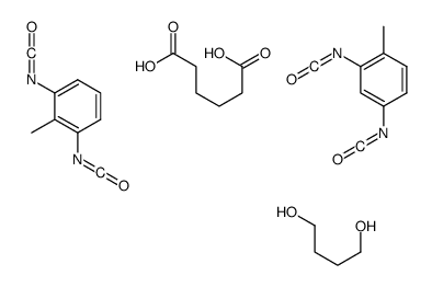 己二酸与1,4-丁二醇、2,4-二异氰酸根合甲苯及2,6-二异氰酸根合甲苯的聚合物结构式