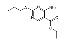 4-amino-2-propylmercapto-pyrimidine-5-carboxylic acid ethyl ester结构式